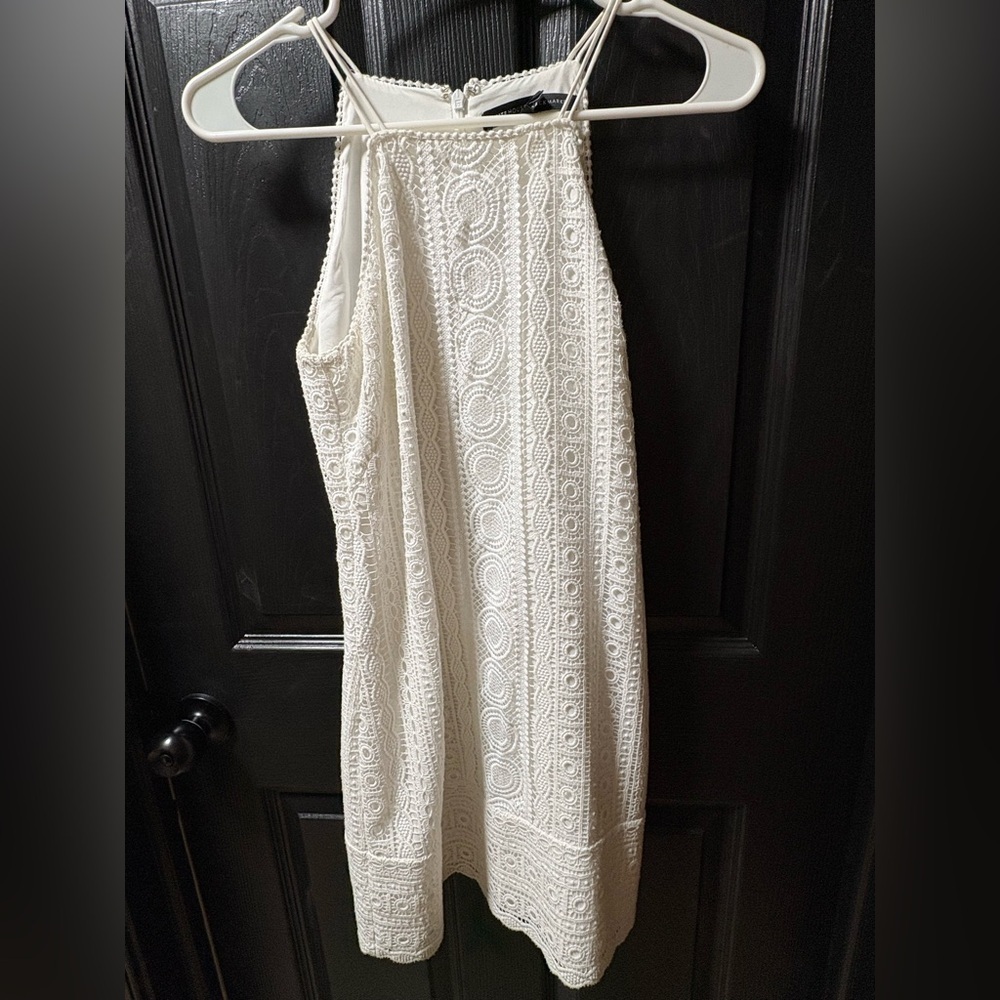 White House Black Market Ivory Lace Midi Dress